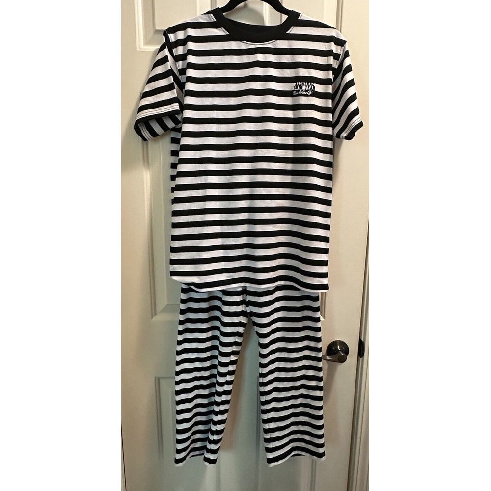 Alcatraz Swim Team Striped Prisoner Shirt S And Pants Size M Halloween Costume‎